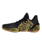 Adidas Harden Vol. 4 Neslystantys Patvarūs Žemi Krep&scaron;inio Batai Vyri&scaron;ki Sportbačiai Juodi Žali Kamo EF1261 40