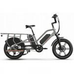 V&eacute;lo cargo &eacute;lectrique - JOBOBIKE - Transer - 250 W - Batterie 15 Ah - Vitesse 25 km/h - Gris pilka