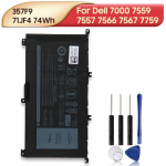 Įkraunama ličio baterija, skirta Dell Inspiron 15 7000 7566 7759 7559 7567 7557 357F9 71JF4 ne&scaron;iojamojo kompiuterio baterija 74Wh