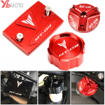 For Yamaha MT09 mt 09 07 2014- MT07 -2023 Accessories Motorcycle Front and Rear Brake Tank Cap + Engine Oil Filler Cap MT09 Blue