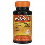 American Health, Ester-C su citrusiniais bioflavonoidais, 500 mg, 60 kapsulių