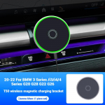 BMW 5 3 serijai X3 X5 X6 X7 G60 G20 G05 G06 G07 Automobilio telefono laikiklis 15W magnetinis Magsafe belaidis įkroviklis Priedai