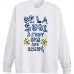 Levis X De La Soul Bendradarbiavimas FW25 Logotipo Spaudinys Laiski Kasdieniai Patogūs Ilgomis Rankovėmis Mar&scaron;kinėliai Vyri&scaron;ki Vir&scaron;utiniai Drabužiai 004EY-0000 L white