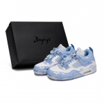 Jordan Air Jordan 4 Vintažiniai krep&scaron;inio batai Moteri&scaron;ki žemi Balta/Mėlyna HV0823-100(Team80-S-BOX) 36