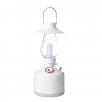 NAUJAS Belaidis Oro Drėkintuvas Kempingo Lempa Aromaterapijos Difuzorius su LED &Scaron;viesa Įkraunamas per USB Retro Žibalinė Lempa Rūko Generatorius 2025 balta