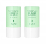 CURE Vandens purslų vėsinantis apsauginis pie&scaron;tukas nuo saulės [23g] - 2 vnt. vertės rinkinys (46g i&scaron; viso) - SPF50+ PA++++ Džedžu alavijo &bdquo;Ledo saulės pie&scaron;tukas&ldquo; akimirksnio vėsinimui