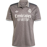 Adidas Originals REAL MADRID Serijos Vyri&scaron;ki Anglies Spalvos Raidėtu Laisvalaikio Trumpomis Rankovėmis Futbolo Mar&scaron;kinėliai M gray
