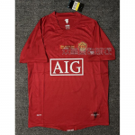 0708 Jėga Manchester United retro mar&scaron;kinėliai namų aik&scaron;tės Nr. 7 Ronaldo ilgomis rankovėmis futbolo mar&scaron;kinėliai Rooney Giggs vaikams Čempionų lygos komplektas Kids' size 120