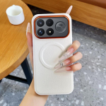 Skirta Xiaomi Poco F9 Ultra Poco F9 Pro 5G dėklas, draugi&scaron;kas odai, matinės odos, magnetinis, belaidžio įkrovimo, smūgiams atsparus dangtelis, priedai Poco F9 Ultra balta