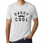 Vyri&scaron;ki vintažiniai mar&scaron;kinėliai su grafiniu pie&scaron;iniu, mar&scaron;kinėliai &bdquo;Daddy Cool&ldquo;, vintažiniai balti XS baltos spalvos nuo blyksnio