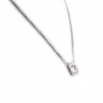 Les Tr&eacute;sors De Lily [E9831] - Collier Argent 'Linda' Blanc