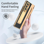 Zfold4 priekinis stiklas dengtas odinis dėklas, skirtas Samsung Galaxy Z Fold 4 Fold4 Fold3 Fold 3 5g telefono priedų dėklai