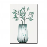 Akvarelė augalas Skandinavi&scaron;kas plakatas žalias lapas Sienų menas Drobė Tapyba &Scaron;iaurės &scaron;alių plakatai ir spaudiniai Sieninis paveikslas svetainei 21x30cm No Frame