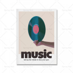 Eklekti&scaron;ka diskoteka virtuvė Muzika &Scaron;okių plakatas ir spaudiniai Vintažinė tipografija Sienų dailė Paveikslėlis Drobė Tapyba Bar Svetainės dekoras (su rėmeliu) 15*20cm(with frame)