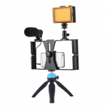 PULUZ PKT3023 i&scaron;maniojo telefono rankinis filmavimo vaizdo įrenginys + 96 LED LED studijinis ap&scaron;vietimas + vaizdo įra&scaron;as