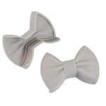 2vnt silikoninės orkaitės pir&scaron;tinės Creative Bow Shape orkaitės pir&scaron;tinės kar&scaron;čiui atsparūs puodų laikikliai maisto ruo&scaron;imui Mini orkaitės pir&scaron;tinės Virtuvės įrankis pilka