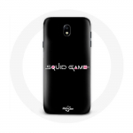 Coque pour Samsung Galaxy J5 2017 Squid Game logo Fond Noir