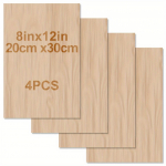 4vnt/8vnt/12vnt Medžio lak&scaron;tai rankdarbiams - 12x8in/20*30cm - 2mm storio faneros lak&scaron;tai su lygiais pavir&scaron;iais Kvadratinės medienos plok&scaron;tės L
