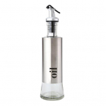 Nerūdijančio plieno virtuvės druskos, alyvuogių aliejaus acto padažo prieskonių laikymo butelis 1 juoda