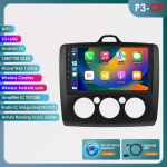 Ossuret Android13 Automobilio radijas Ford Focus 2 3 Mk2 Mk3 2004-2011 Multimedia Vaizdo grotuvas Navigacija I&scaron;manusis ekranas GPS 2Din Carplay 4G Automobilinis stereosistemos P3CP B 4Core 2G 64G AI