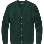 Polo Ralph Lauren Megztinis Vientisos spalvos Logotipo siuvinėjimas Vieno eilės Sagomis Megztas Vaikų megztinis Žalias CWPOSWEY6820417-300 XL