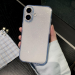 Tinka Apple 16 blizgučių mobiliojo telefono dėklas Paprastas deivės IPhone 15 visi&scaron;kai apgaubiantis žvaigždėto dangaus blizgučių 14 ProMax apsauginis dėklas iPhone16 mėlyna