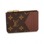 LOUIS VUITTON Romy sendinto gėlių ra&scaron;to užtrauktuku užsegamas drobės monetų dėklas kortelių laikiklis moteri&scaron;kas rudas One Size-Gift Set(Basic Set+Box+Shopping Bag) ruda