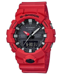 Casio Vyri&scaron;kas dervos 200M atsparumo vandeniui Skaitmeninis atsparus smūgiams Kvarcinis laikrodis GA-800-4A raudona