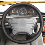 Rankomis siūta neslystanti automobilio vairo apdangalas, skirtas Mercedes Benz E320 W201 W202 W210 W124 W140 C140 1992-2000 m. &bdquo;Pasidaryk pats&ldquo; automobilio interjeras leather style3