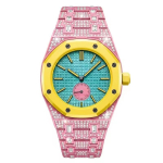 Pažangus deimantinio stiliaus cinko lydinio metalinis dėklas ir dirželio modifikavimo rinkinys, skirtas AP X Swatch Royal Pop, keičiamas į laikrodį For Royal Pop&Excluding Watches blue