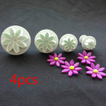 4 vnt slyvų gėlių stūmoklis fondant formos pjaustytuvas Sugarcraft tortų sausainių dekoravimas