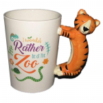 Stereo pauk&scaron;čių keramikos žymeklio taurė Ranka pie&scaron;tas 3D gyvūnų puodelis Panda