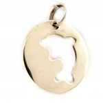 Les Tr&eacute;sors De Lily [C4746] - Pendentif Argent 'M&eacute;daille Dauphin' sidabras