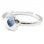 Bague argent enfant 'Flora' bleu