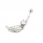 Les Tr&eacute;sors De Lily [K3085] &ndash; Kūno auskarų vėrimas &bdquo;Angel Wings&ldquo; baltas