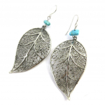 Les Tr&eacute;sors De Lily [M5688] - Boucles Cr&eacute;ateur 'Kilimanjaro' turquoise argent&eacute; sidabras