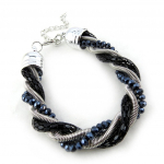 Les Tr&eacute;sors De Lily [N1567] - Bracelet Cr&eacute;ateur 'Sissi' gris noir juoda