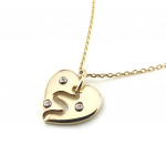 Altesse [N1879] - Collier plaqu&eacute; or 'Love'
