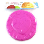 Les Tr&eacute;sors De Lily [Q0352] - Moule silicone 'Bon Anniversaire' rose (coeur) - 26 cm ry&scaron;kiai rožinė