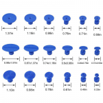 Įlenkimų &scaron;alinimo skirtukai, 18 vienetų, automobilių nedažyti