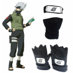 Scione Anime Cartoon Hatake Kakashi galvos juosta Veido kaukė Pir&scaron;tinės ginklų paketas Cosplay Prop Mask&Gloves&Headband