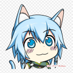 &bdquo;Chibi Anime&ldquo; veidas &bdquo;Chibi Sinon&ldquo; lygintuvas ant drabužių aplikacijos Lipdukai ant drabužių Kar&scaron;čiui jautrus pritaikytas pleistras