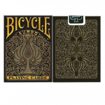 Bicycle Aureo žaidimo kortų kaladė, pokerio dydžio, kortų žaidimams, magijos triukams, rekvizitai juoda