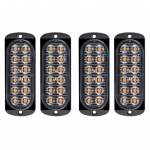 4 vnt. LED automobilio blykstės lemputė, 18 blyksnių režimų, auk&scaron;tos kokybės i&scaron;orinis sunkvežimio &scaron;oninis žibintas