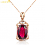 Sace Gems Vario lydinio raudono cirkonio moteri&scaron;kų pakabukų karoliai mados dovana raudona