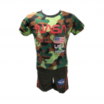 Ensemble &eacute;t&eacute; Short + T-shirt enfant 4 ans chaki