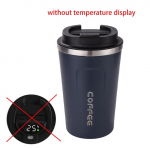 380/510 ml termosas kavos puodelis vandens butelio temperatūros ekranas vakuuminės kolbos &scaron;iluminės stiklinės automobilyje izoliuotas puodelis Kalėdų dovana 380ml