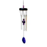 Les Tr&eacute;sors De Lily [A2344] &ndash; Sidabrinis violetinis medinis varpelis &bdquo;Zen požiūris&ldquo; &ndash; 51x8 cm