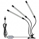 USB Plant Grow Light Sunlight White Viso spektro ap&scaron;vietimo kampas, reguliuojamas darbalaukio spaustukas