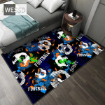 Futbolo kilimas Animacinių filmų miegamojo kilimas, skirtas mink&scaron;tam flaneliniam paauglių kilimui 120x180cm 1pcs